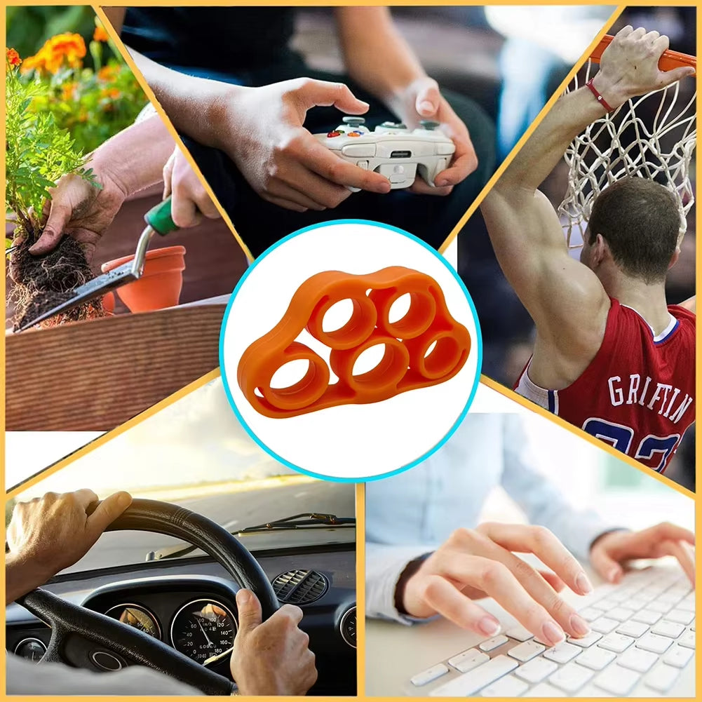 High Quality Silicone Finger Stretcher Hand Resistance Bands Extensor Exerciser Grip Strengthener Trainer for Arthritis Exercise
