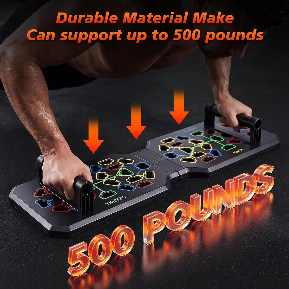 Foldable Pushup Stands Board Fitness,Workout Equipment for Home Gym, Men & Women Adjustable Pushup Board for Chest, Abs, Arms & Core Training,Portable Foldable Workout Board for Full Body Strength Training